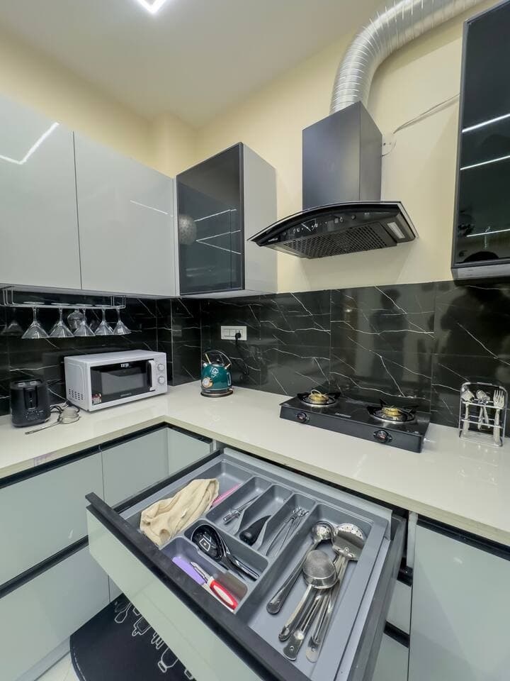 The Retro Den interior